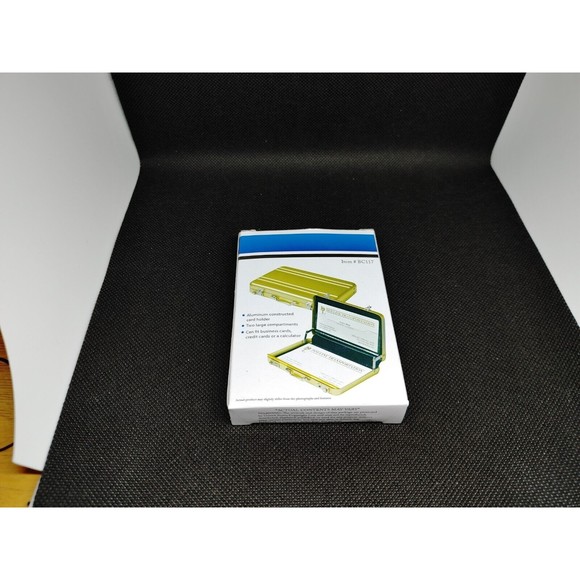 Organizer Case ID Credit Card Holder Mini Business Suitcase Business Box Metal - Picture 2 of 3